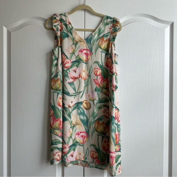 Lila Rose | Tulip Ruffle Shoulder Dress - Size 4 - EUC - Fully Lined - Picture 2 of 9